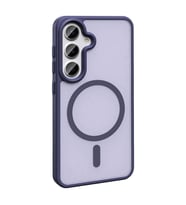 Galaxy S24 Kılıf Magsafe Şarj Özellikli Mat Arka Yüzey Sio Kılıf (Koyu Mor)