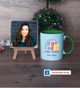 Doğum Günü Hediyesi Fotoğraflı Dekoratif Taş, Kupa Bardak Beyaz Hediye (Model 14)