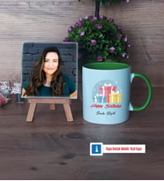 Doğum Günü Hediyesi Fotoğraflı Dekoratif Taş, Kupa Bardak Beyaz Hediye (Model 14)