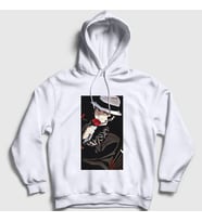 Presmono Unisex Beyaz Muzan Kibutsuji Anime Demon Slayer Kimetsu No Yaiba Kapüşonlu Sweatshirt 308773tt (Beyaz)