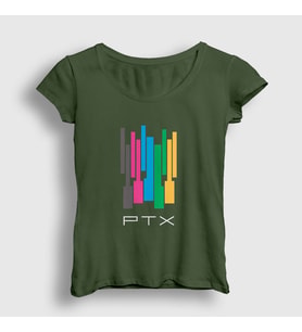 Presmono Kadın Beyaz Colors Pentatonix T-Shirt 74973tt (Haki)