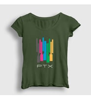 Presmono Kadın Beyaz Colors Pentatonix T-Shirt 74973tt (Haki)