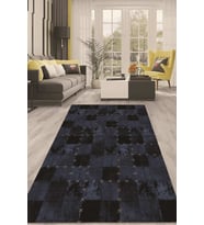 Dijital Kaymaz Taban Yıkanabilir Modern Renkli Salon Halısı Mutfak Halısı Yolluk ND-HT-944 (Lacivert)