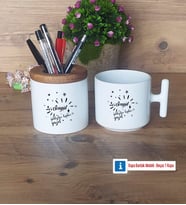 Doğum Günü Hediyesi Kalemlik, Kupa Bardak T Kişiye Özel Hediye (Model 1)