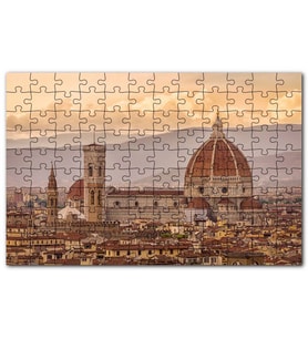 Cakapuzzle İtalya Floransa Gündoğumunda Şehir Manzarası Puzzle Yapboz MDF(Ahşap) (500 Parça)