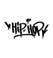 Graffiti Hiphop Araba Sticker siyah 18x9 CM (Siyah)