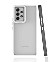 Galaxy A53 5G Kılıf Zore Mima Kenarları Renkli Silikon Kılıf (Siyah)