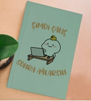 BK Gift Esprili Tasarım Serisi Sert Kapaklı Su Yeşili Defter, Arkadaşa Hediye, Yeni İş Hediyesi, Doğum Günü Hediyesi, Anı Defteri (Model 10)