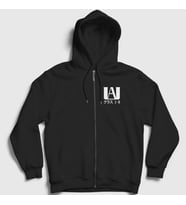 Presmono Unisex Gri UA Anime Boku No Hero Academia Fermuarlı Kapüşonlu Sweatshirt 235223tt (Siyah)
