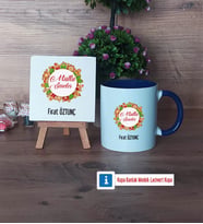 Yılbaşı Hediyesi Dekoratif Taş, Kupa Bardak Kırmızı Hediye (Model 2)