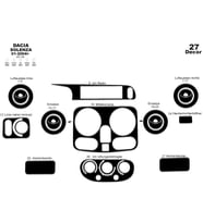 Meriç® Dacia Solenza Ön Torpido Kaplama Maun 27 Parça 2004-2009 (Piano Black)