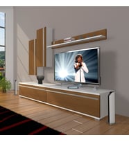 Decoraktiv Eko 7 Mdf Std Tv Ünitesi Tv Sehpası (Beyaz - Ceviz)
