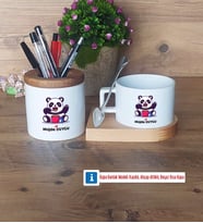 Sevimli Panda Kalemlik, Kupa Bardak T Kişiye Özel Hediye (Model 11)