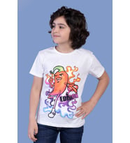 Toontoy Erkek Çocuk Acı Biber Baskılı Tişört (Ekru)
