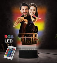 Doğum Günü Hediyesi,Sevgiliye Hediye, Kişiye Özel Fotoğraflı Titanic Tasarımlı Karikatür 3D Led Lamba (RGB)