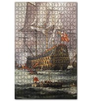 Cakapuzzle İngiliz Donanması Savaş Gemisi Puzzle Yapboz MDF (Ahşap) (500 Parça)