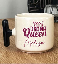 Kişiye Özel Drama Queen Hediye T Kupa Bardak Sevgiliye Arkadaşa Hediye (Siyah)