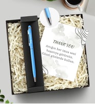 Hediye Kutusunda Kişiye Özel Touch Pen (Mavi)