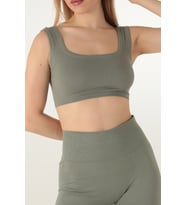 DoReMi Seamless Fitilli Spor Sütyeni (Haki)