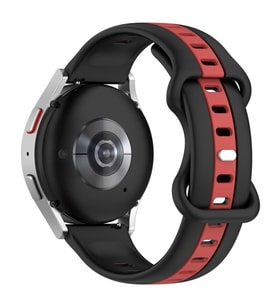 Samsung Galaxy Watch Gear S3 3 45mm 46mm Haylou Solar LS05 Kordon Line Ayarlanır (Siyah-Kırmızı)