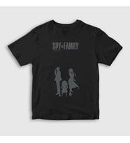 Presmono Unisex Çocuk Beyaz Poster V2 Anime Spy X Family T-Shirt 318559tt (Siyah)