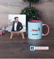Memur Fotoğraflı Dekoratif Taş, Kupa Bardak Beyaz Hediye (Model 6)