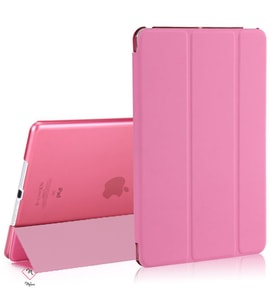 Apple iPad Pro 11 4. Nesil M2 Kılıf PU Deri Smart Standlı Case A2435 A2759 A2761 (Açık Pembe)