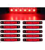Dorse Parmak Lamba 12 -24 VOLT 6 Ledli 4 Renk Renk 10 Adet Dorse Lamba Parmak Lamba Kamyon Tır Led 12 - 24 Volt Çalısır (Kırmızı)