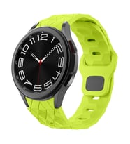 Galaxy Watch 6 44mm KRD-116 20mm Futbol Desenli Spor Tasarımlı Silikon Kordon (Yeşil)
