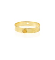 Kadir Jewellery 22 Ayar Altın Kaplama El İşçiliği Zirkon Taşlı Kadın Kelepçe Bilezik (Sarı)