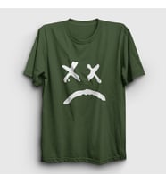 Presmono Unisex Sarı Sad Face Lil Peep T-Shirt 37848tt (Haki)