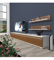 Decoraktiv Eko 4 Mdf Std Tv Ünitesi Tv Sehpası (Beyaz - Ceviz)