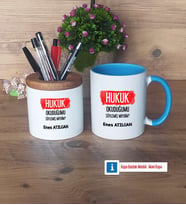 Hukuk Okuduğumu Söylemiş Miydim Kalemlik, Kupa Bardak T Kişiye Özel Hediye (Model 7)