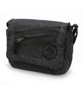 Old Cotton Cargo 7136 Küçük Omuz Çantası Kanvas Bag  Okul Tablet Salaş (Antrasit)