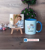 Web Tasarım Uzmanı Fotoğraflı Dekoratif Taş, Kupa Bardak Beyaz Hediye (Model 4)