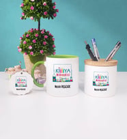 Kimya Mühendisi Kupa Bardak Kırmızı Kalemlik ve Anahtarlık (Model 8)