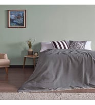 Miabella Home Tek Kişilik Colin  Desen Pike - Yatak Örtüsü (Siyah)
