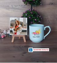 Müzik Öğretmeni Fotoğraflı Dekoratif Taş, Kupa Bardak Beyaz Hediye Öğretmenler Günü Hediyesi (Model 5)
