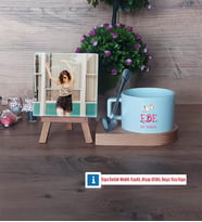Ebeye Hediye Fotoğraflı Dekoratif Taş, Kupa Bardak Beyaz Hediye Tıp Bayramı Ebeler Günü Hediyesi (Model 8)