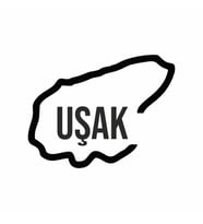 Uşak Harita Araba Sticker siyah 17x14 CM (Siyah)