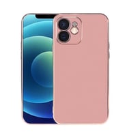 iPhone 12 Kılıf Zore Viyana Yüzeyi Buzlu Transparan Tasarım Kılıf (Rose)
