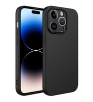 Apple iPhone 14 Pro Max Kılıf Zore Kamera Korumalı Mara Lansman İç Yüzeyi Kadife Kılıf (Siyah)