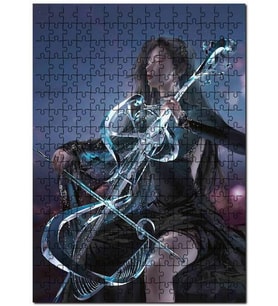 Cakapuzzle Fantastik Keman Çalan Kadın Puzzle Yapboz MDF (Ahşap) (500 Parça)