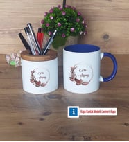 Doğum Günü Hediyesi İsme Özel Kalemlik, Kupa Bardak T Kişiye Özel Hediye (Model 6)