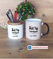 Acil Tıp Teknisyeni Kalemlik, Kupa Bardak T Kişiye Özel Hediye (Model 3)
