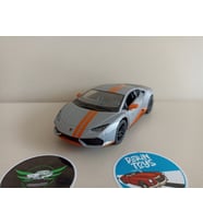 Lamborghini Huracán LP610-4 Metal Model Oyuncak Araba 13 Cm ( ÖZEL PLAKALI ) (Gri)