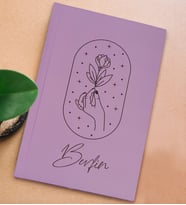 BK Gift Kişiye Özel İsimli Sert Kapaklı Lila Defter, Arkadaşa Hediye, Yeni İş Hediyesi, Anı Defteri, Doğum Günü Hediyesi (Model 9)
