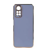 Xiaomi Redmi Note 11 Global Kılıf Bark Kenarları Altın Renk Kılıf (Açık Mavi)