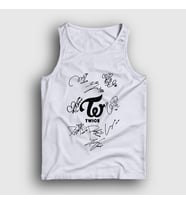 Presmono Unisex Sarı Signs K-Pop Twice Atlet 281598tt (Beyaz)