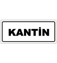 KANTİN YAZILI YÖNLENDİRME LEVHASI (Beyaz)